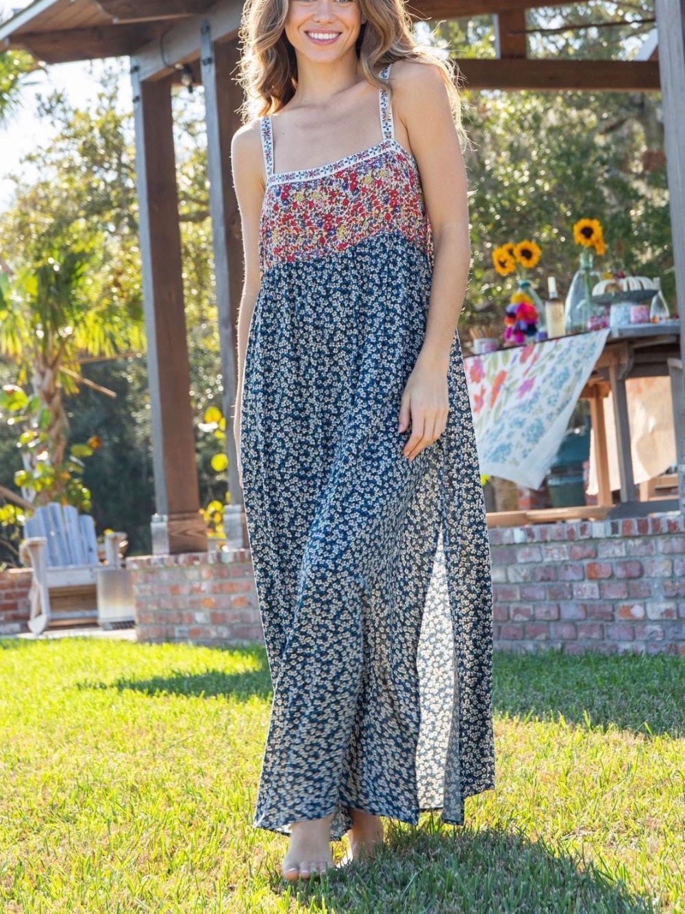 Natural Life Patti Side Slit Maxi Dress Women’s
